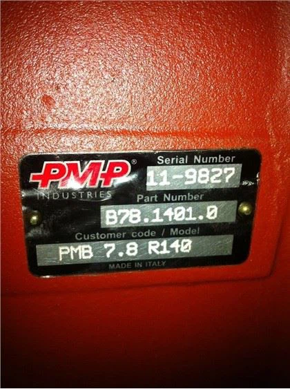 Olaszország PMP keverő alkatrészek PMP PMB6.5 R120 reduktor PMP PMB7.1 R130